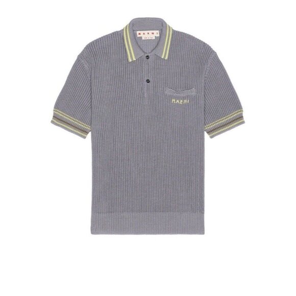 Marni Polo Neck Mercury Grey Knit Collar - Picture 1 of 5